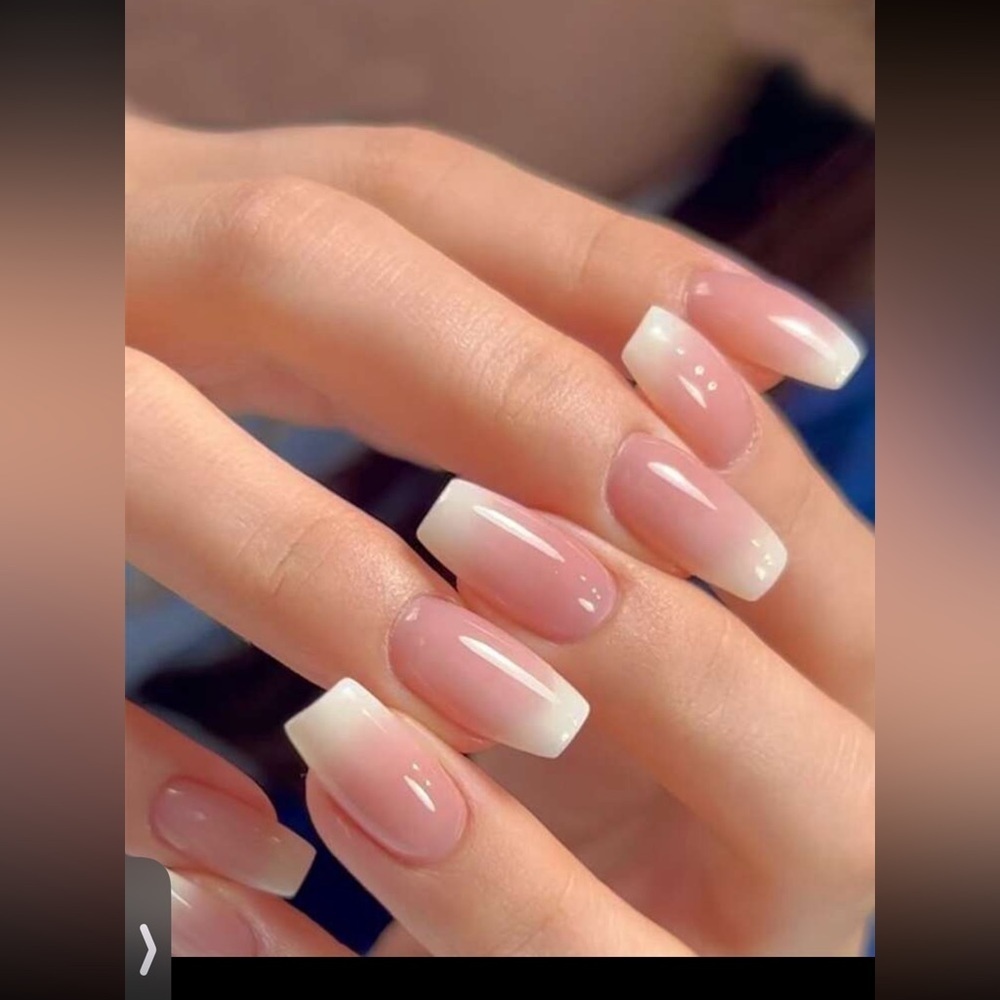 Pink Ombre Coffin Press On Nails 💅🌟